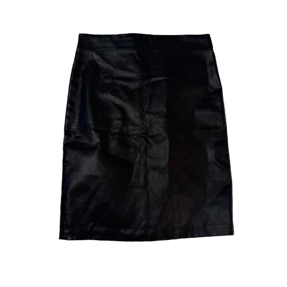 AllSaints Black Leather Pencil Skirt